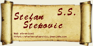 Stefan Stepović vizit kartica